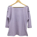 Load image into Gallery viewer, Lavender Metallic Boatneck Top
