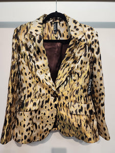 Golden Leopard Jacquard Blazer