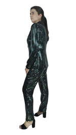 Load image into Gallery viewer, Emerald Glamour Cigarette Pant
