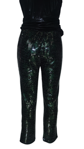 Emerald Glamour Cigarette Pant