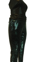 Load image into Gallery viewer, Emerald Glamour Cigarette Pant
