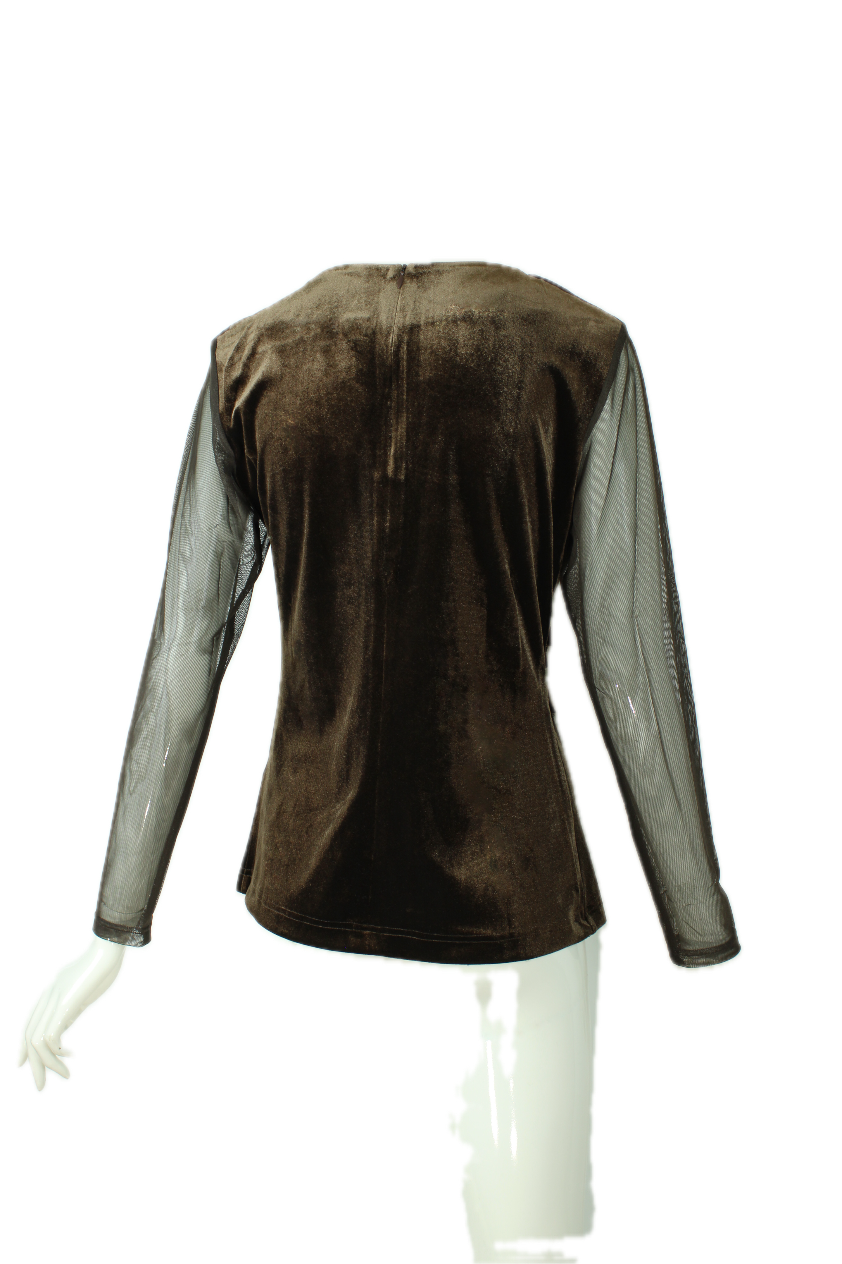 Plush Velour Sassy Top Chocolate