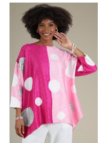 Pink Color Block Dots