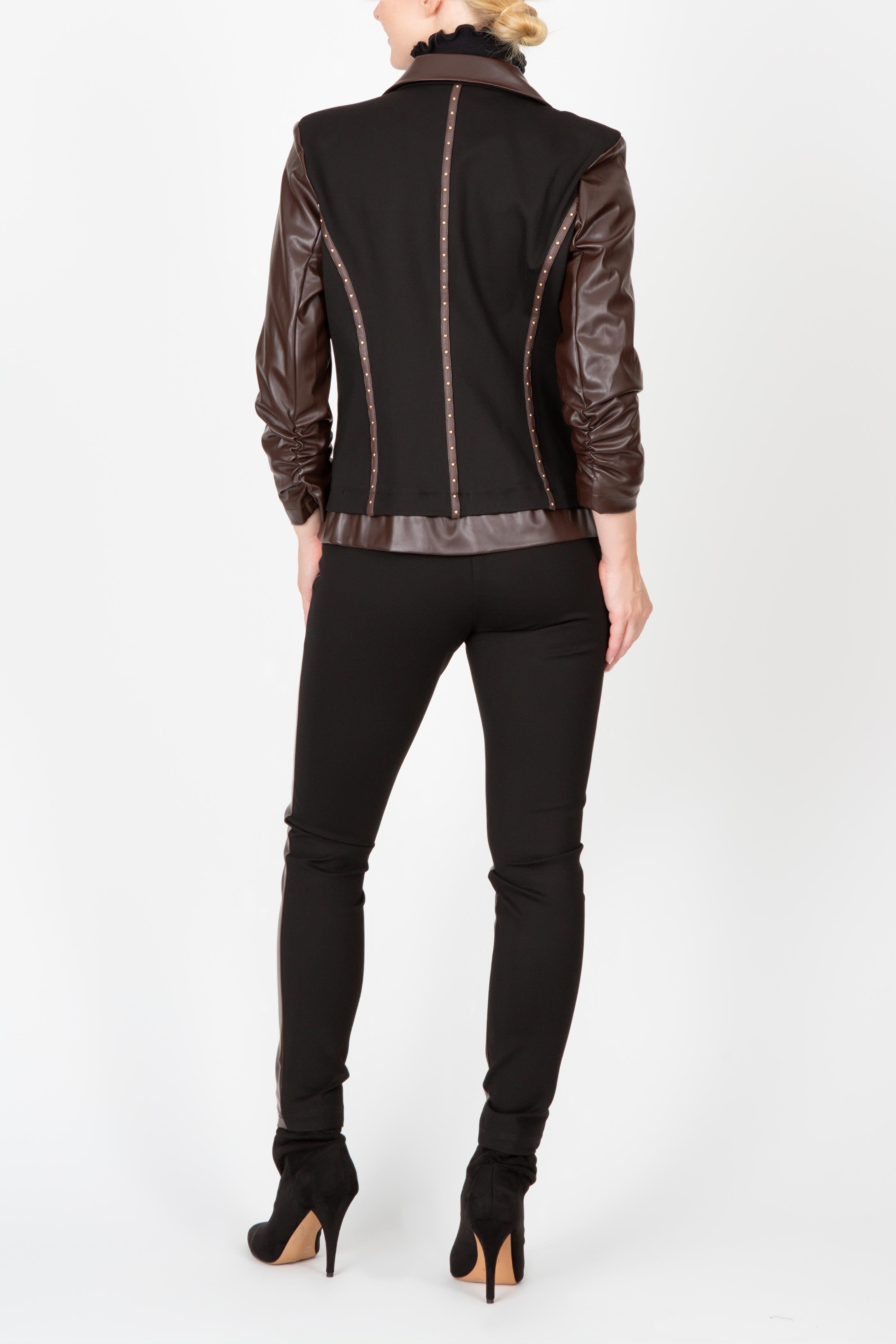 Studded Trim Moto Jacket