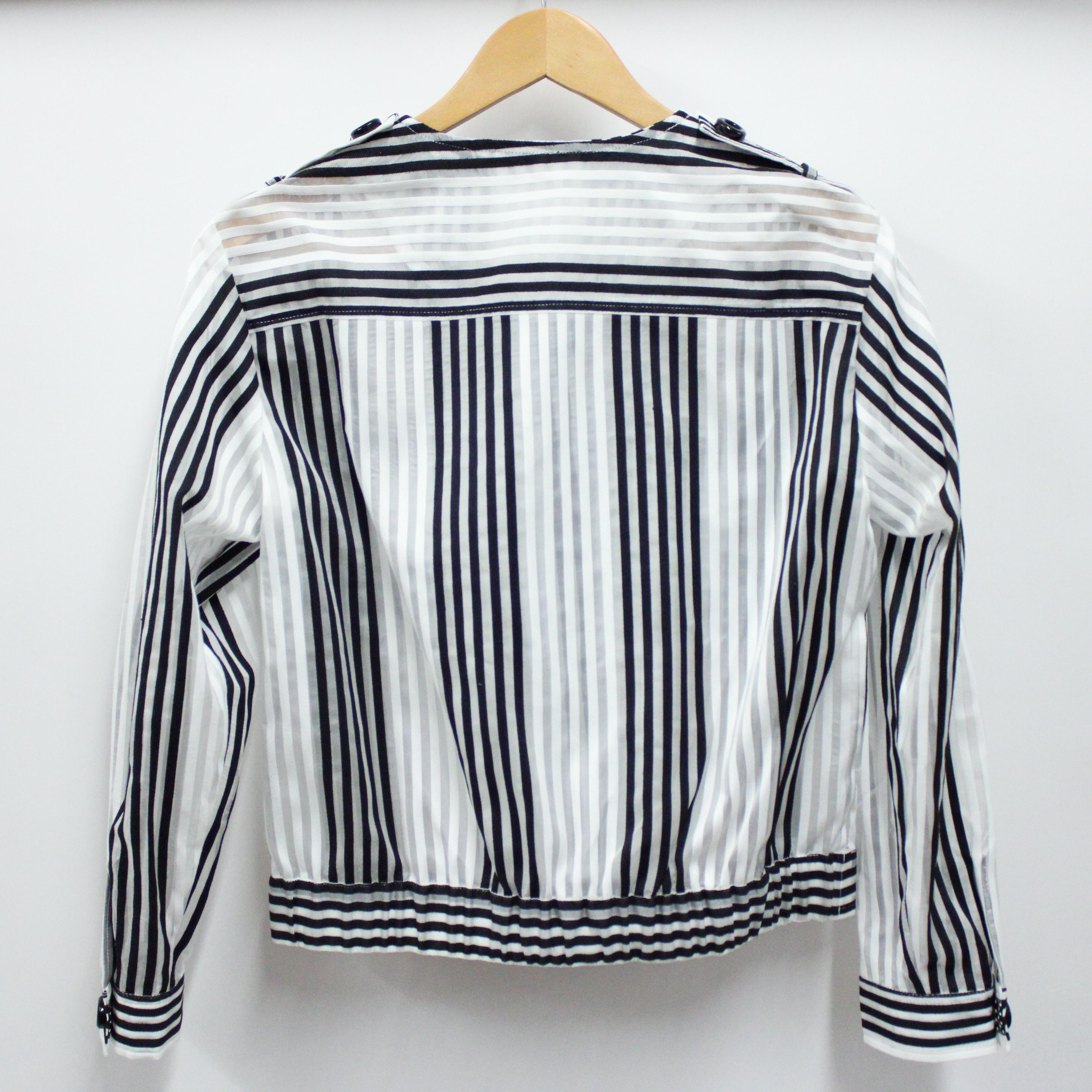 Bold Vertical Stripe Crop Jacket