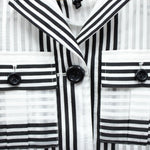 Load image into Gallery viewer, Bold Vertical Stripe Crop Jacket
