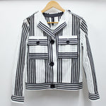 Load image into Gallery viewer, Bold Vertical Stripe Crop Jacket
