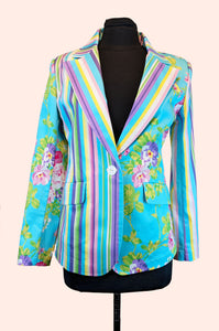 Palm Springs Striped & Floral Blazer