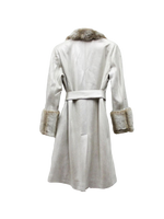 Load image into Gallery viewer, Platinum Cobra Luxe Wrap Coat W Fur Collar &amp; Cuffs
