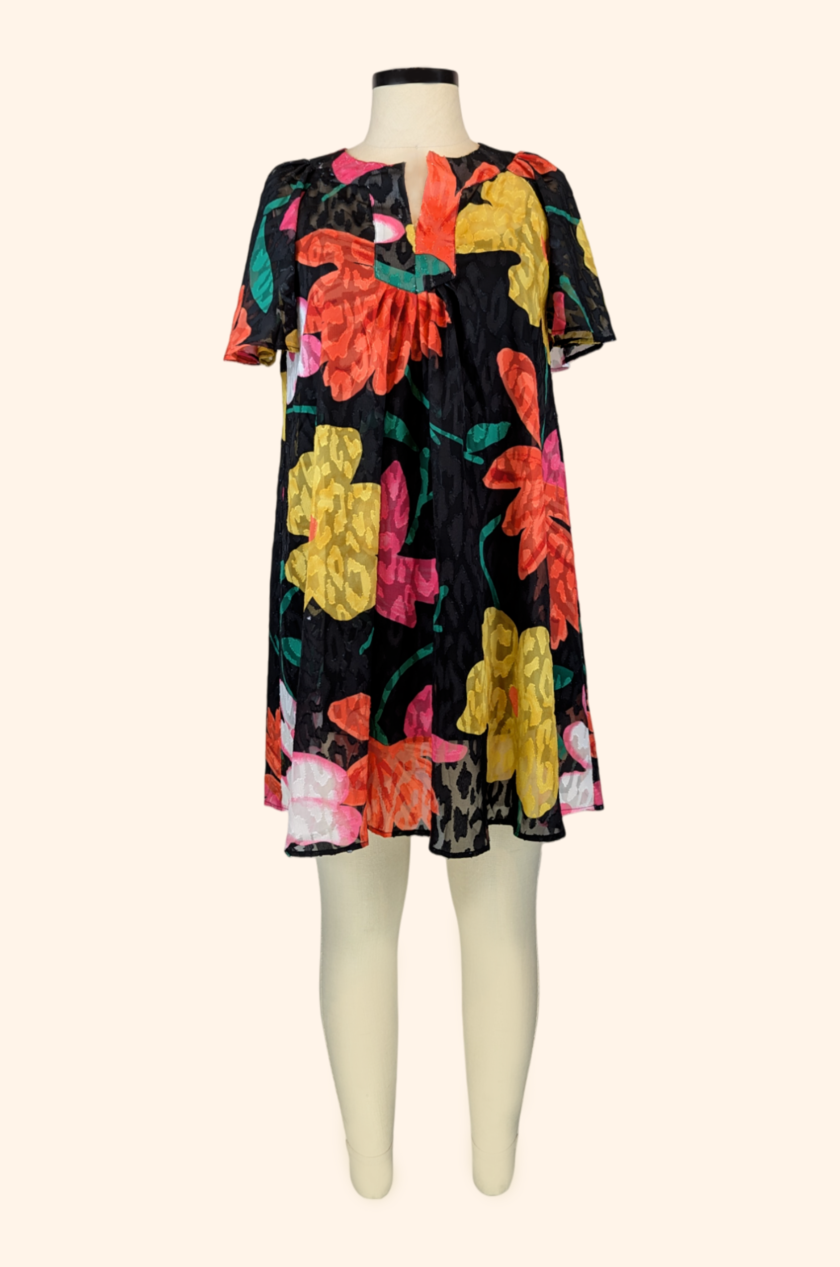 Colorful Floral Burst Dress