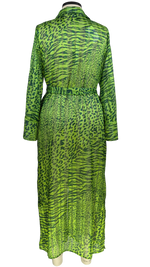 Load image into Gallery viewer, Flowing Leopard Zebra Jacket Dress
