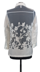 Floral Placement Burnout Shirt