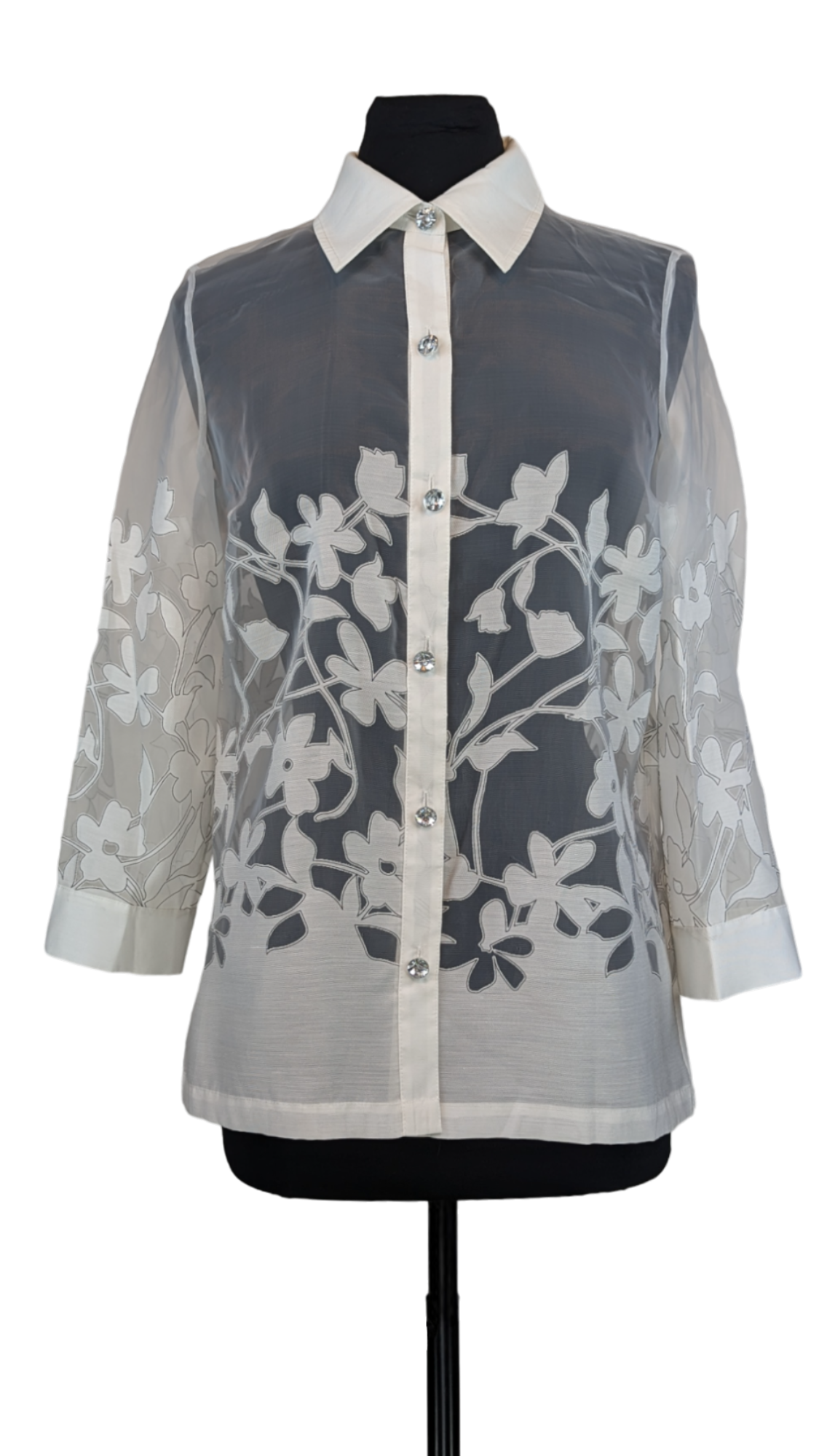 Floral Placement Burnout Shirt