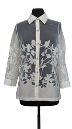 Load image into Gallery viewer, Floral Placement Burnout Shirt
