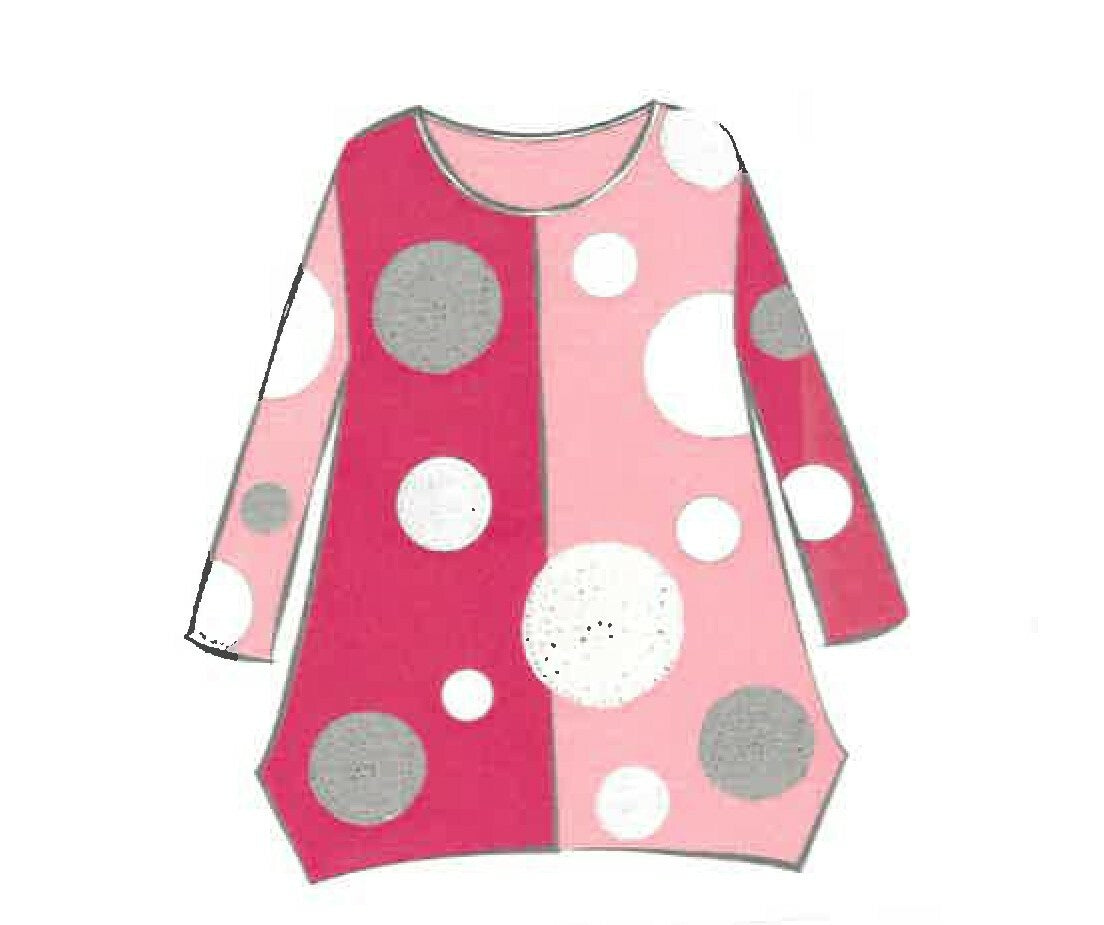 Pink Color Block Dots