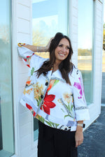 Load image into Gallery viewer, Gabriella&#39;s Floral Swing Jacket
