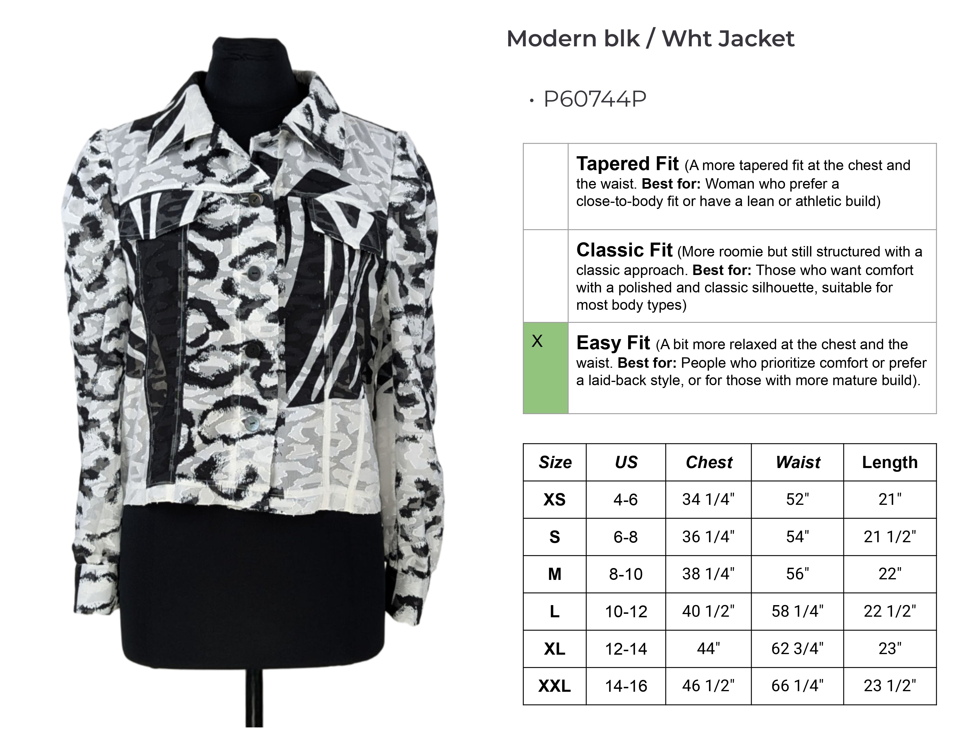 Modern Black & White Jacket