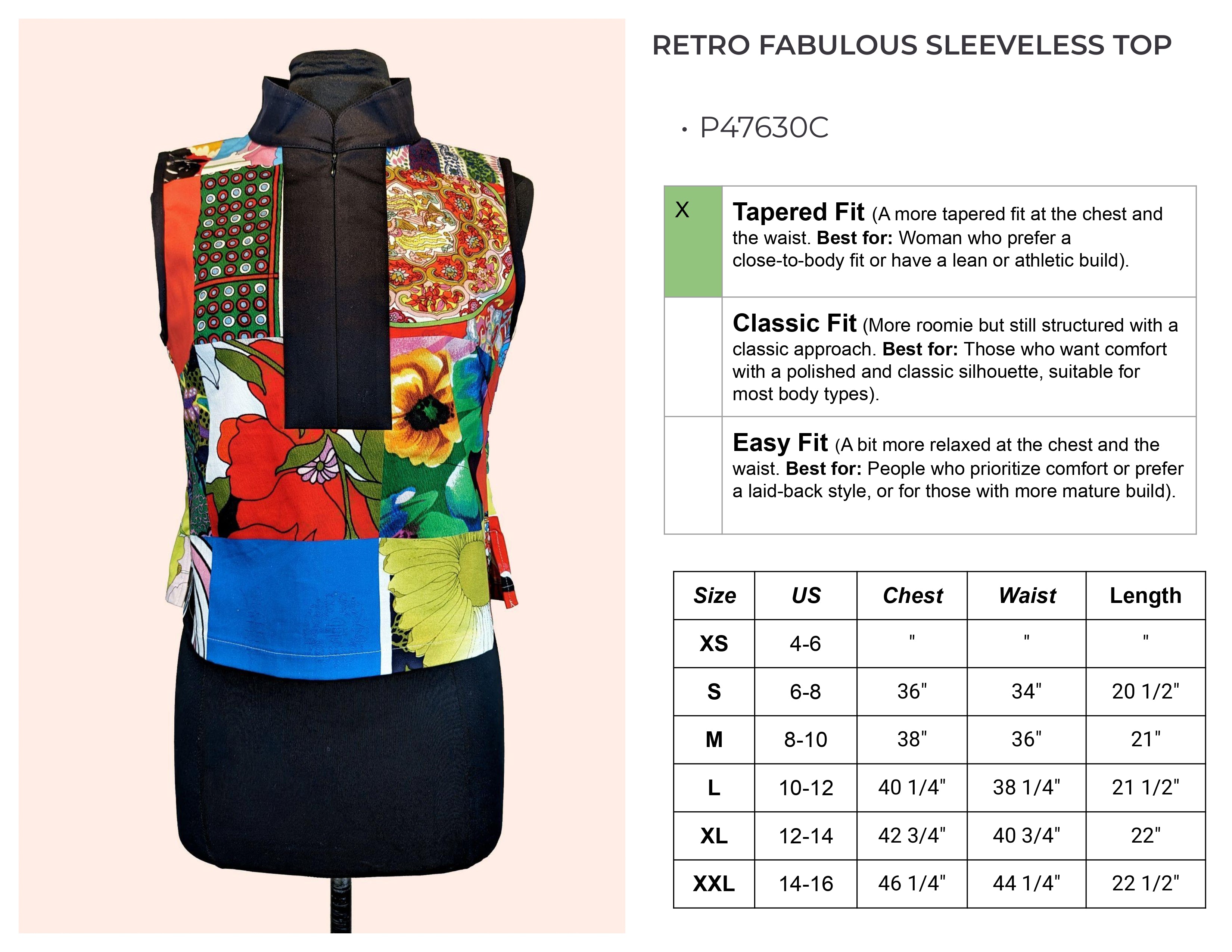 RETRO Fabulous Sleeveless Top