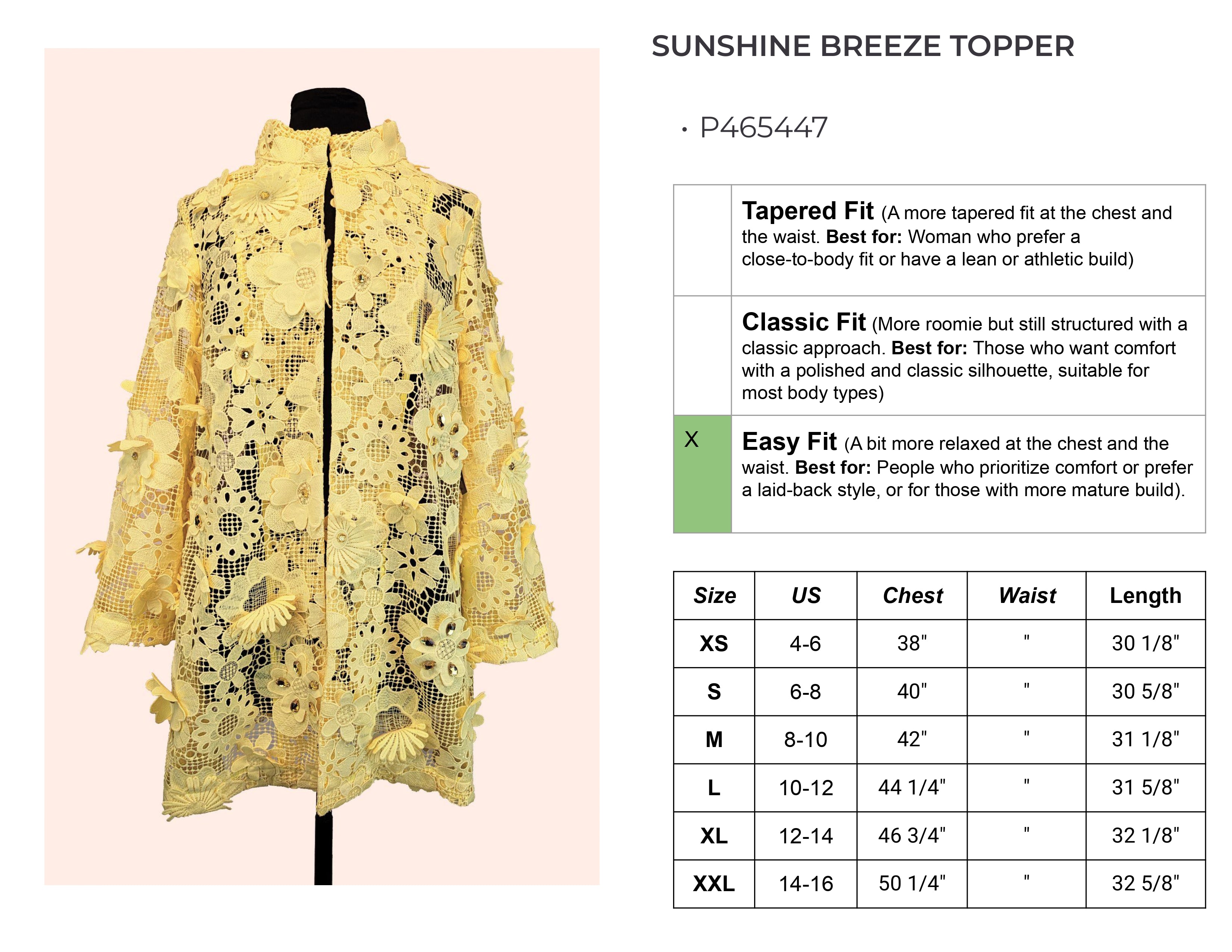 Sunshine Breeze Topper