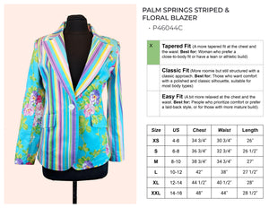 Palm Springs Striped & Floral Blazer