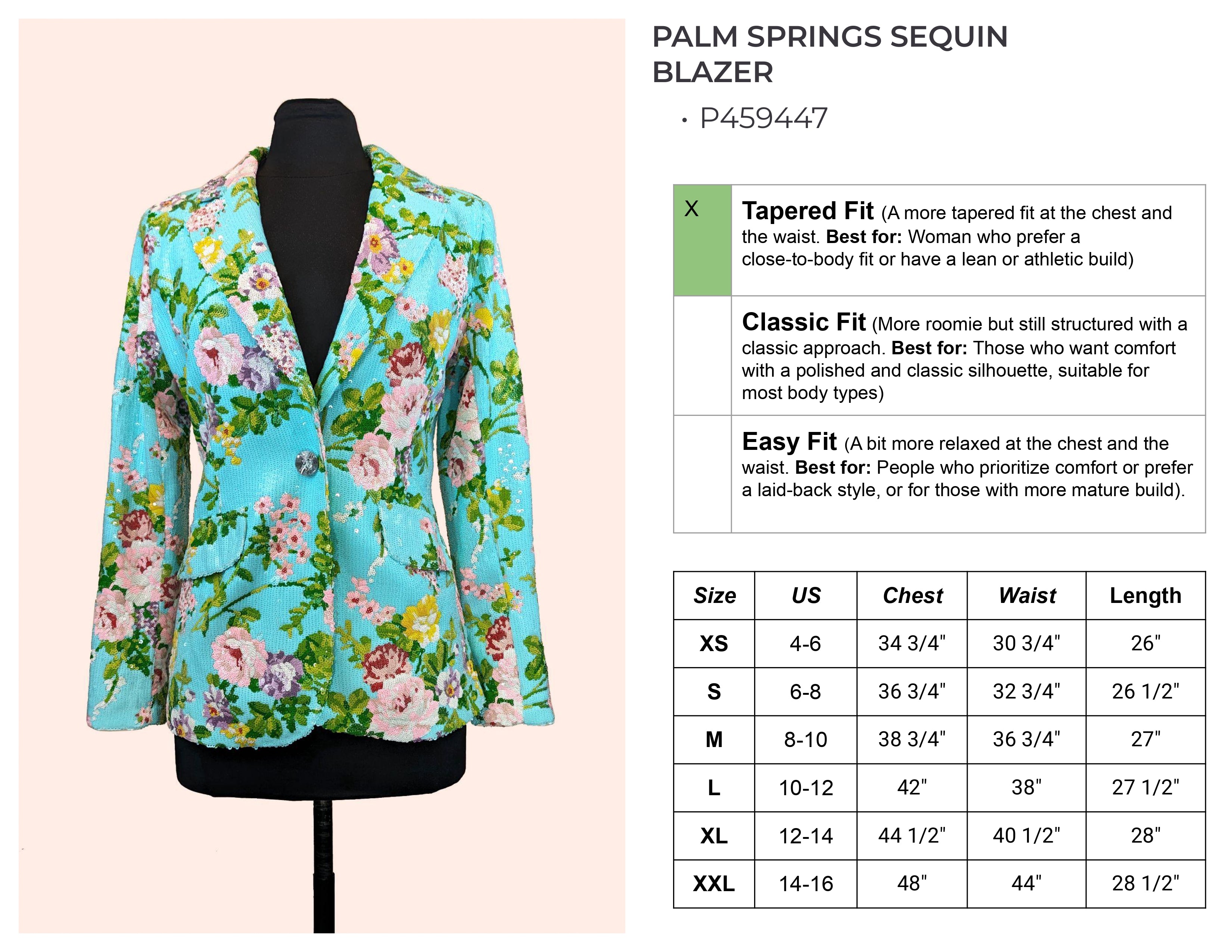 Palm Springs Floral Sequin Blazer