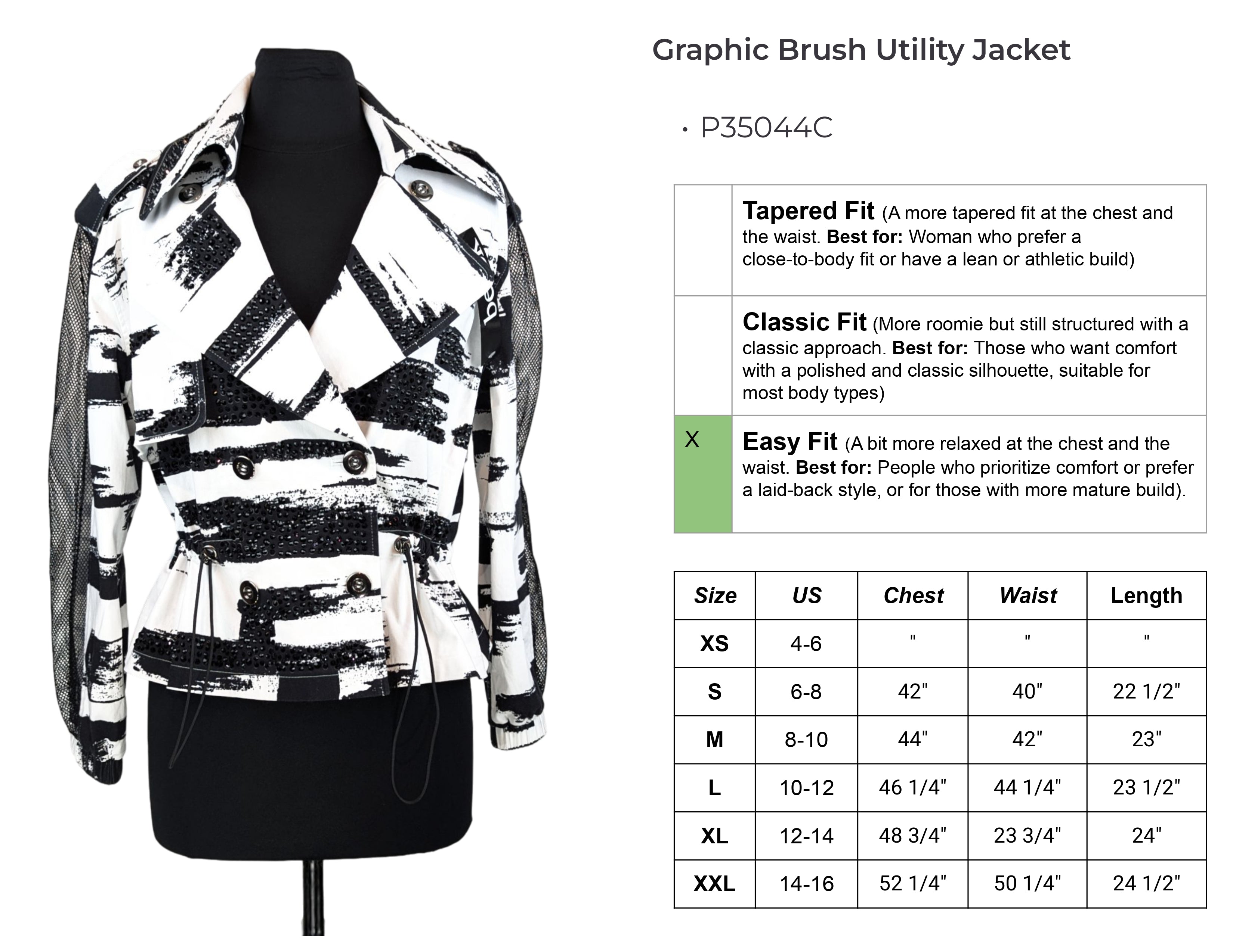 Graphic Brush Utility Jacket