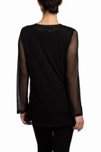 Load image into Gallery viewer, Mesh Long Sleeve Top Black
