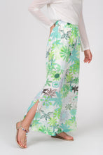 Load image into Gallery viewer, Soft Crepe Easy Wide Leg Pant Turq Multi
