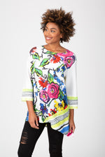 Load image into Gallery viewer, Floral + Stripes Tunic
