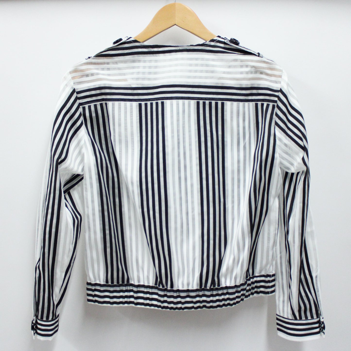 Bold Vertical Stripe  Crop Jacket