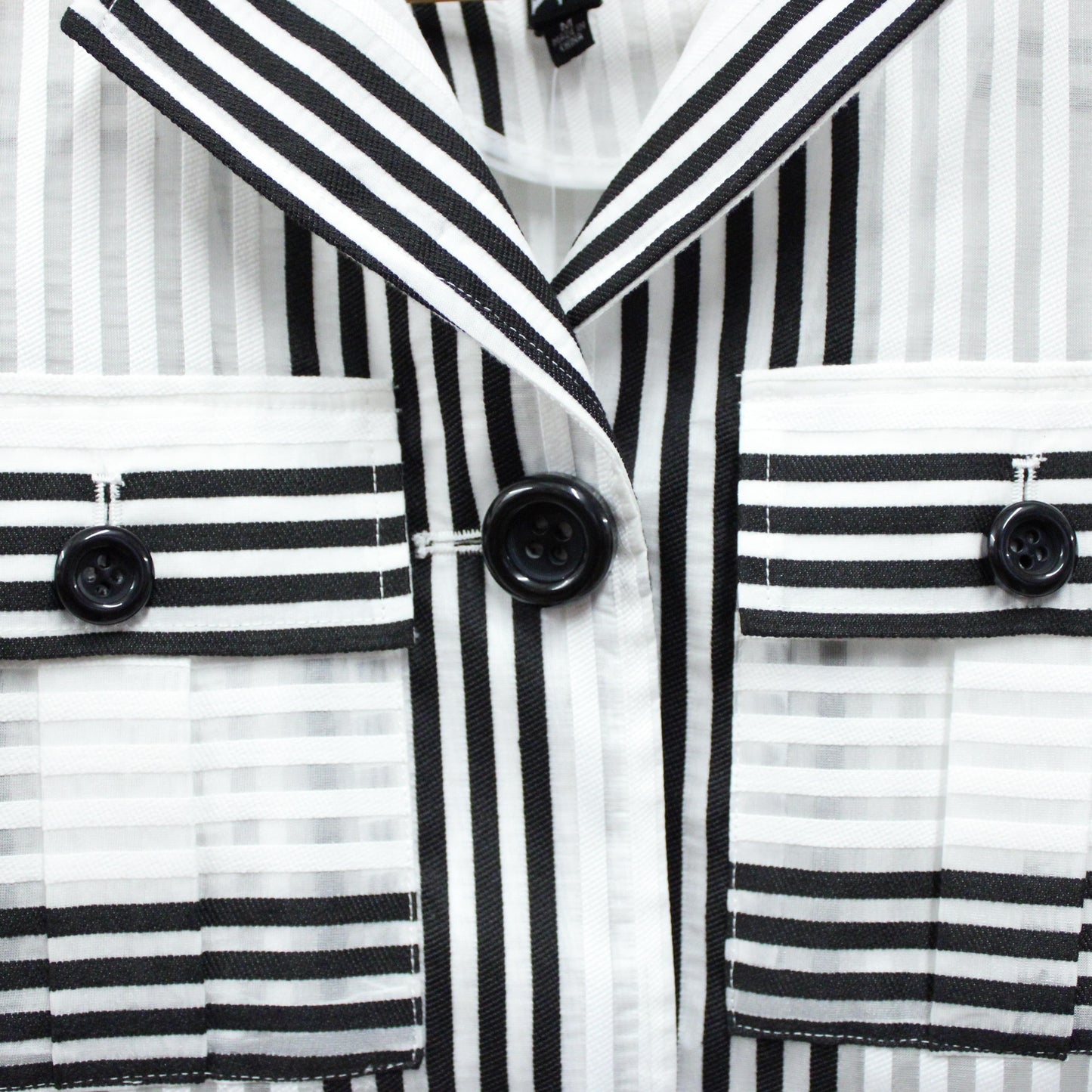 Bold Vertical Stripe  Crop Jacket
